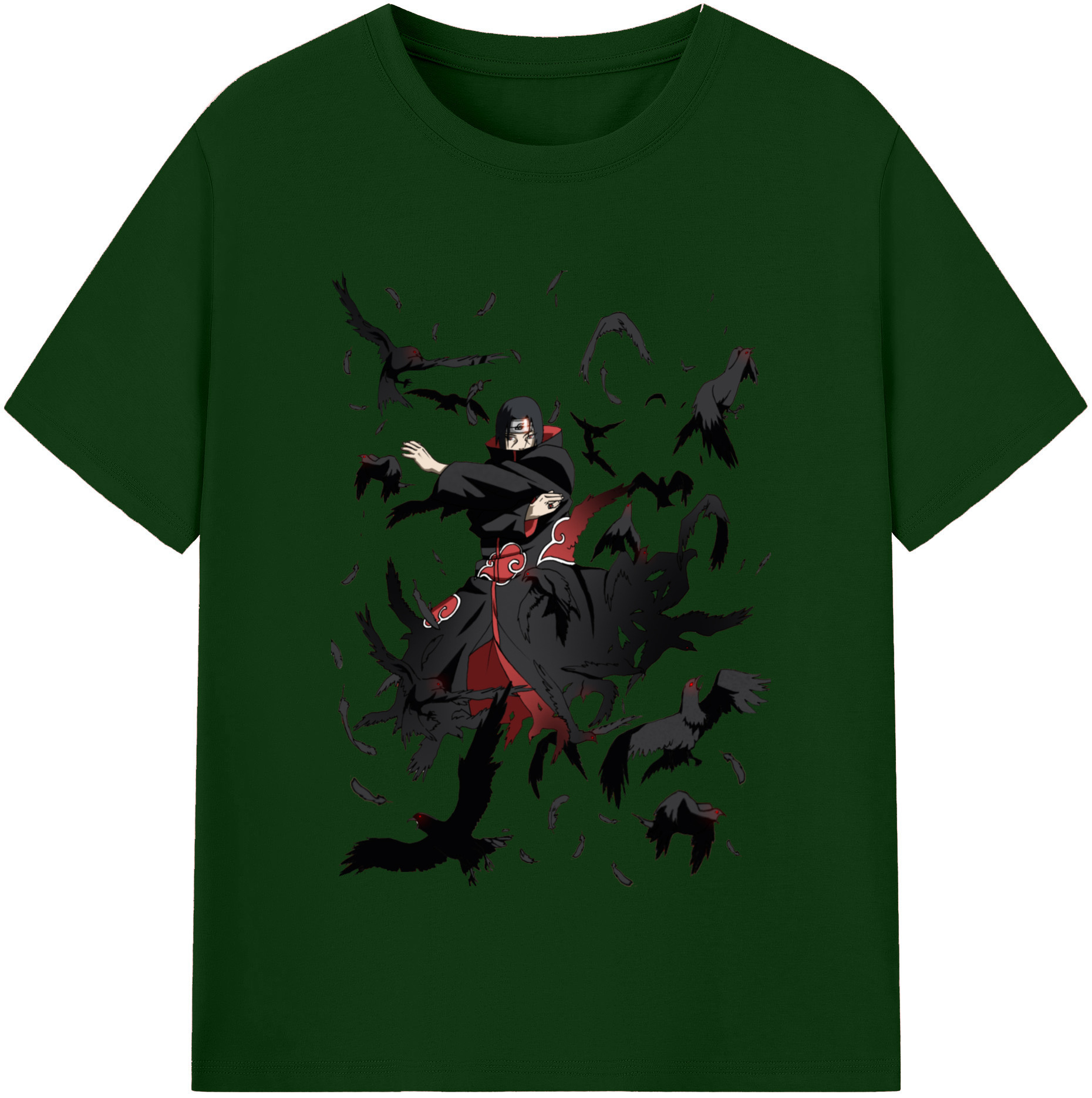 （画像用） NARUTO -ナルト- うちは イタチ Uchiha Itachi 綿100％半袖Tシャツ（フロントプリント）